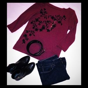 Loft Outlet Long sleeve bird print t-Shirt